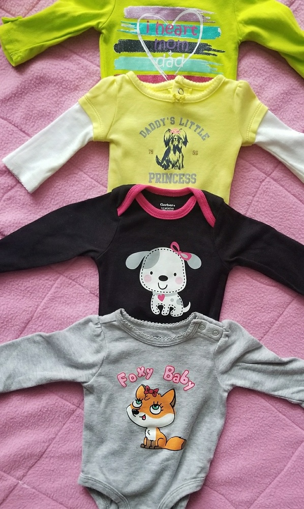 Long sleeve infant Onesies, newborn & 0-3mos